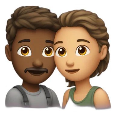 Deux personnes qui s'embrassent sticker