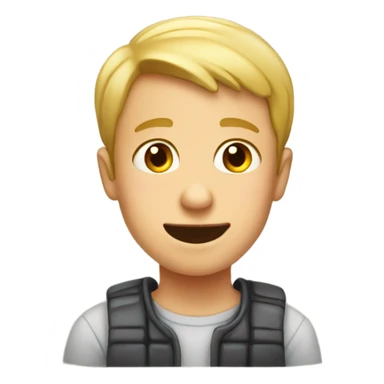 Boy with a ton of soap bars sticker