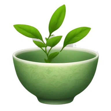 Japanese green tea bowl.  sticker