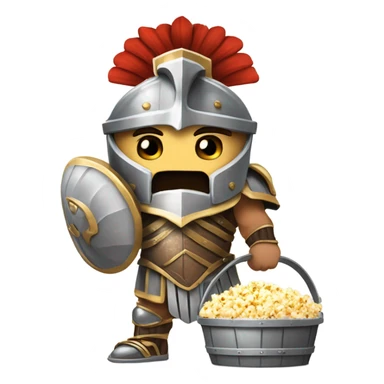 Gladiator with popcorn sticker