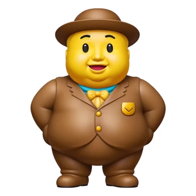 Cinematic Realistic Botero Sculpture Pop Culture Emoji, featuring an exaggerated, whimsical portrayal inspired by the famed sculptor rendered with dynamic textures and vibrant, artistic lighting. sticker