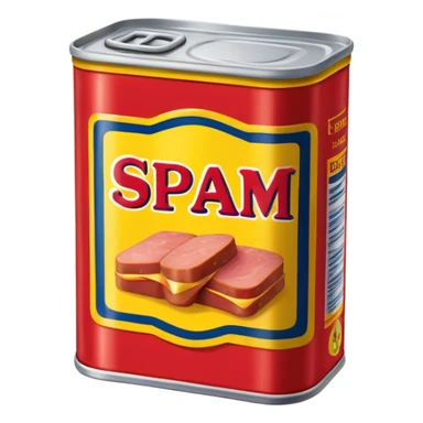 A can of classic “SPAM” (rectangular shaped can like the way spam is shaped) sticker