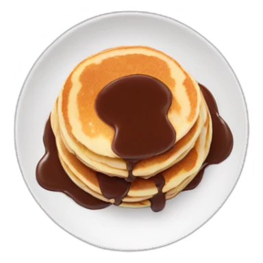 Mini pancakes with chocolete souce sticker