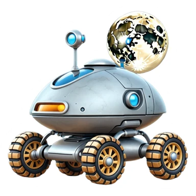  Flintstones antique tall robotic high-occupancy moon rover  sticker