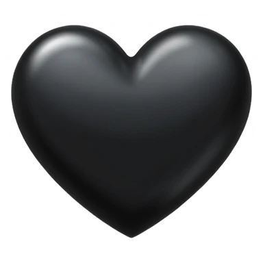 Fancy black heart sticker