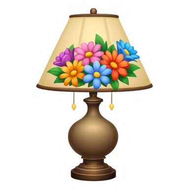 A lamp + a bouquet of flowers sticker