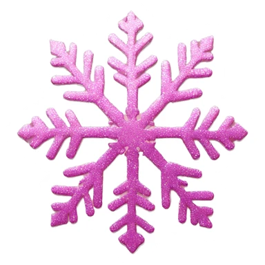 Pink snowflake glitter sticker