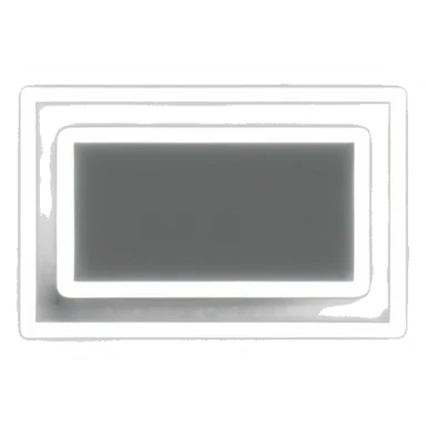 Neon white empty rectangle  sticker