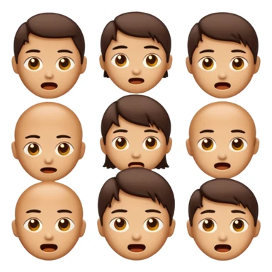 create an emoji set of a cartoonish character from china's bronze age of arts doing different emotions sticker