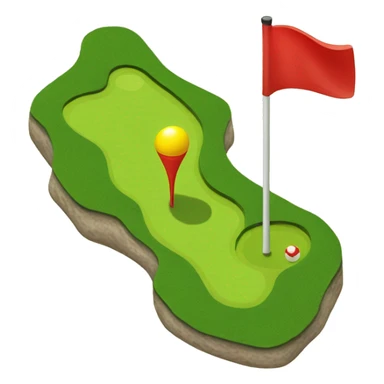 golf masters yellow map with red flag emoji sticker
