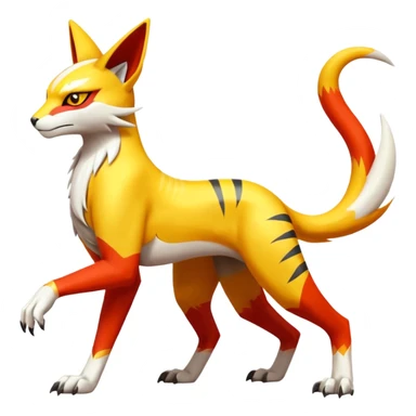 Latias-Koraidon-Renamon-Zeraora-Bastet-Fakémon-fusion-creature, full body sticker