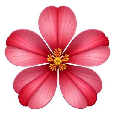 red 5-petal sakura sticker