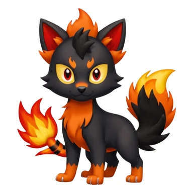 Litten-Torracat-Zorua-Houndour-fusion sticker