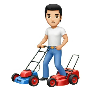 Elvis mowing the yard at Graceland sticker