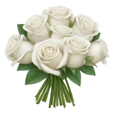 Bouquet of white roses sticker
