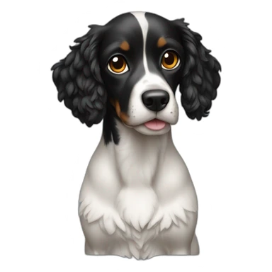 cocker fire black with a chicken sticker