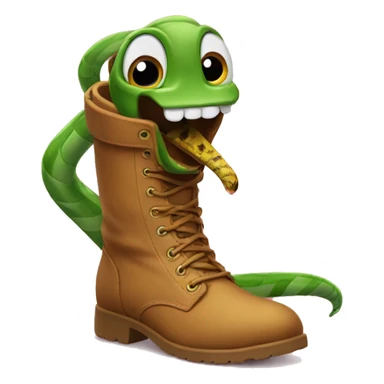 silly snakes inside a big boots sticker