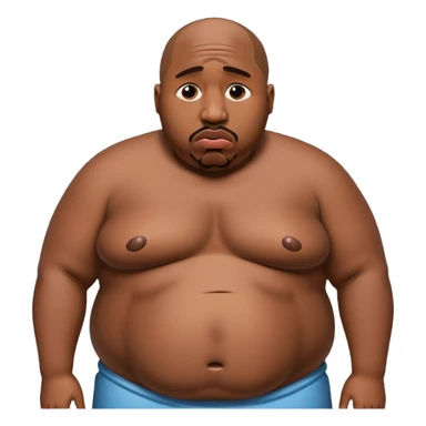 tupac, crying, really fat and obese belly sticker