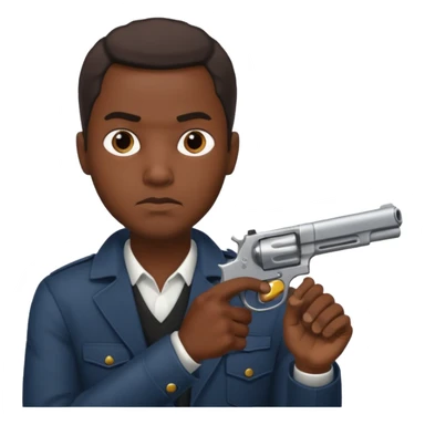 Black guy with gun sticker