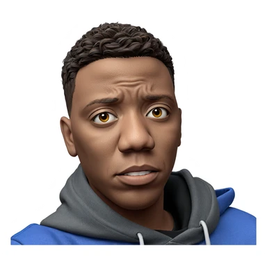 male in hoodie portrait sticker