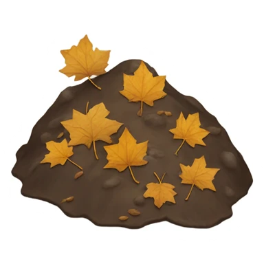 Small wet hill with dead leaves on it  sticker