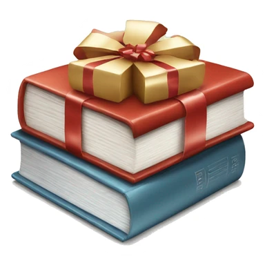 a stack of beautiful books with a gift sticker