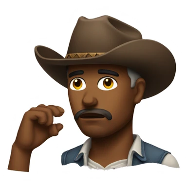 sad cowboy emoji sticker