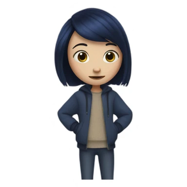 Coraline modern day sticker