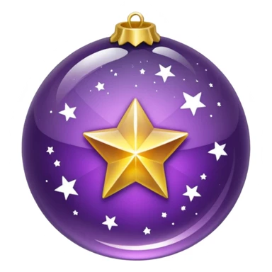 Bola de cristal roxa com estrela dourada brilhante dentro sticker