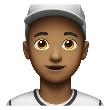 white skin school kid son wearing cap, one eye blink sticker