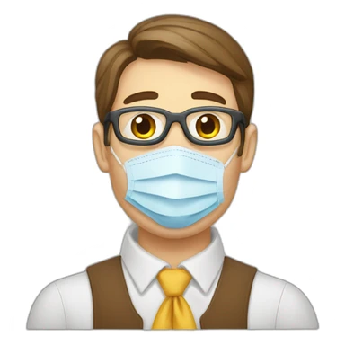 Sick influenza Bavarian nerd sticker