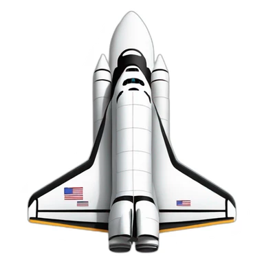 space shuttle side profile sticker