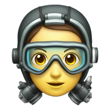 caucasian female deep sea diver sticker