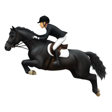 Showjumping Black horse sticker