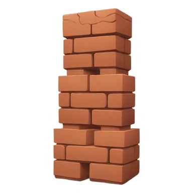 A brick being layered on top of another brick sticker