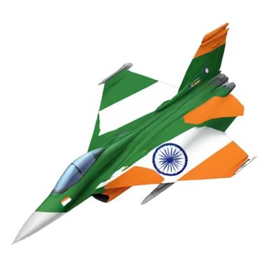 Indian Fighter jet with flag on it sticker