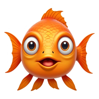 derpy stupid looking fish with googly eyes and goofy expression, facing directly to the right sticker