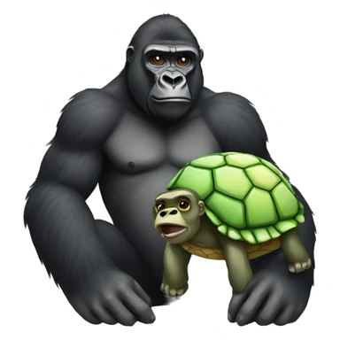 gorilla with a turtle shell sticker