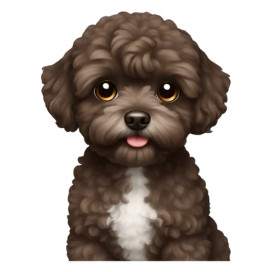 Dark brown maltipoo sticker