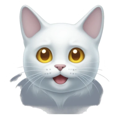 Ghost cat sticker
