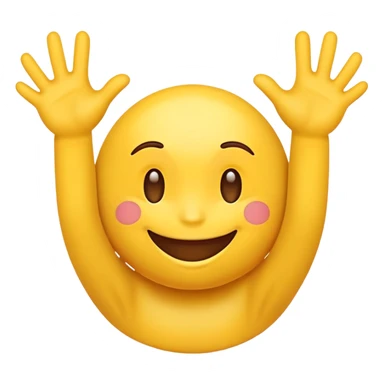 Mischievous yellow emoji with hands sticker