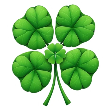 Four leaf clover black sticker