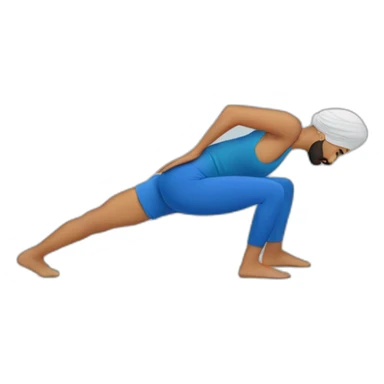 Sikh excercising couple sticker