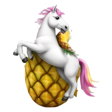 Unicorn riding a pineapple sticker