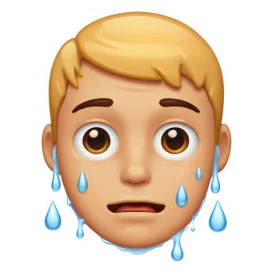 Guy drooling saliva sticker