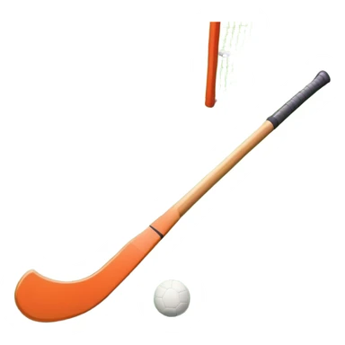 A field hockey stick and ball on a vibrant green grass field, with goalposts and clear field markings in the background. The scene emphasizes the bright, lush grass, highlighting the fast-paced and strategic nature of hockey on a well-maintained pitch. sticker