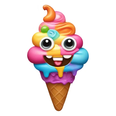 Ice cream monster  sticker