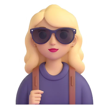 confident girl with sunglasses sticker