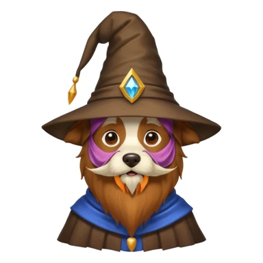 Dog wizard sticker