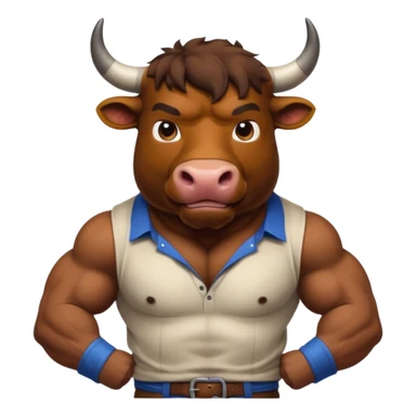 bull with shirt sticker